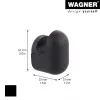 Wagner design yourself PILL drabužių kablys juodas, 1 vnt. (WH 0401) 17040121