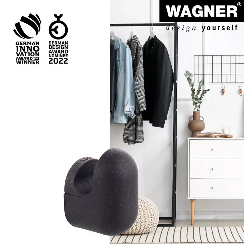 Wagner design yourself PILL drabužių kablys juodas, 1 vnt. (WH 0401) 17040121