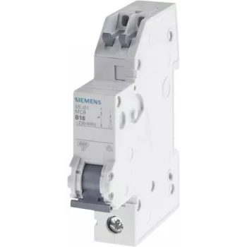 Siemens SENTRON 5SJ61167KS automatinis jungiklis 1 poliaus B16 6kA 230/400V AC