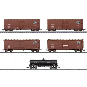 Märklin 045667 H0 AC Southern Pacific 5 dalių JAV krovininių vagonų rinkinys