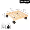 WAGNER design yourself augalų vežimėlis GH0646 kvadratinis medžio motyvas 29 x 8 cm 20064601