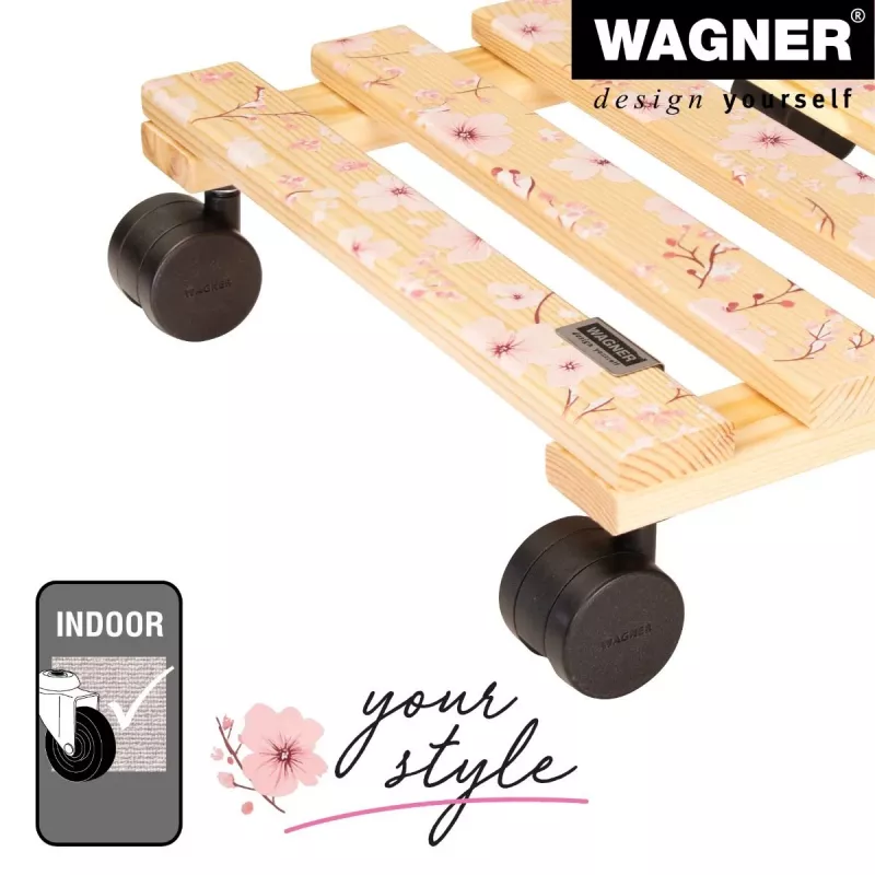 WAGNER design yourself augalų vežimėlis GH0646 kvadratinis medžio motyvas 29 x 8 cm 20064601