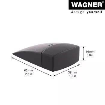 Wagner design yourself EH 5150 grindininis durų stabdiklis, cinko lydinio ir plastiko, matinis nikelis, 45 mm aukščio, 15515011