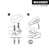 Wagner design yourself EH 5150 grindininis durų stabdiklis, cinko lydinio ir plastiko, matinis nikelis, 45 mm aukščio, 15515011