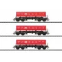 Märklin 48458 H0 3 vagonų šoninis iškrovimo vagonų rinkinys Fas, DB Schenker Rail Polska S.A.