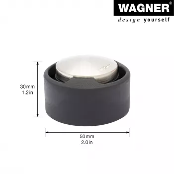 Wagner design yourself EH 5171 durų stabdiklis, cinko lydinio su guminiu amortizatoriumi, Ø 5 cm, matinis nikelis/juodas 15517111