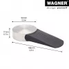 Wagner Design Yourself EH 5116 durų stabdiklis, cinko lydinio liejimo korpusas su guminiu amortizatoriumi, Ø 50 mm, matinis nikelis 15511611