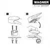 Wagner Design Yourself EH 5116 durų stabdiklis, cinko lydinio liejimo korpusas su guminiu amortizatoriumi, Ø 50 mm, matinis nikelis 15511611