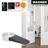 Wagner Design Yourself EH 5116 durų stabdiklis, cinko lydinio liejimo korpusas su guminiu amortizatoriumi, Ø 50 mm, matinis nikelis 15511611