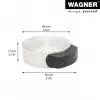 Wagner Design Yourself EH 5111 grindinė durų atrama, cinko lydinio su guminiu žiedu, satininis nikelis, 50 mm skersmens (15511111)