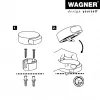 Wagner Design Yourself EH 5111 grindinė durų atrama, cinko lydinio su guminiu žiedu, satininis nikelis, 50 mm skersmens (15511111)