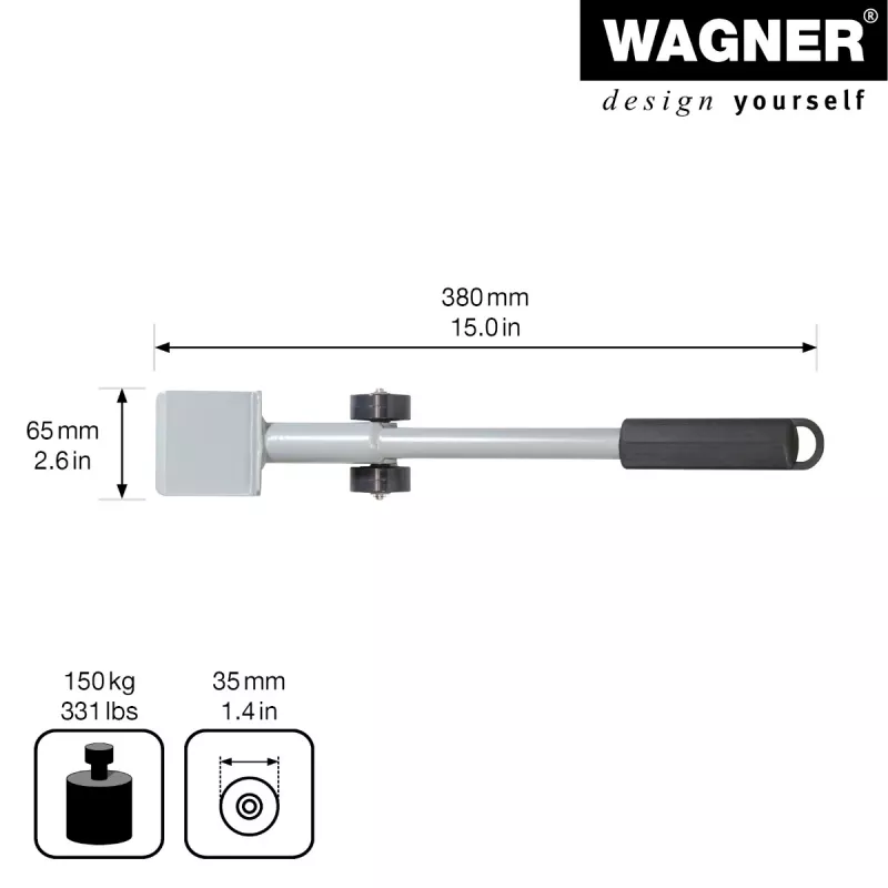 Baldų keltuvas Wagner design yourself MM 4121, sidabrinis, 38 cm (20412101)