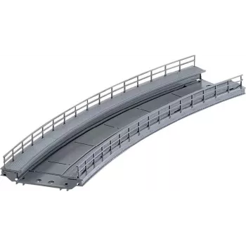 Märklin lenkta rampos sekcija tiltų atramoms H0 mastelyje, pilka, 074623