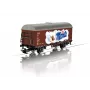 Märklin 44252 HO vėžės Gms 30 uždengtas prekinis vagonas, III epocha, DB, rudas