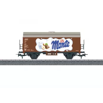 Märklin 44252 HO vėžės Gms 30 uždengtas prekinis vagonas, III epocha, DB, rudas
