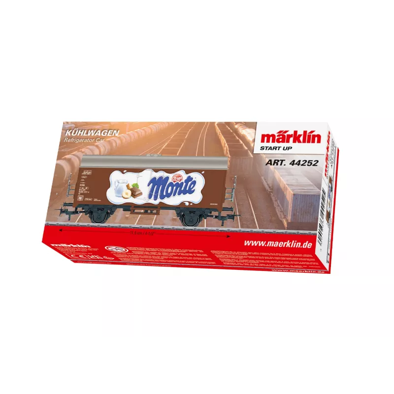 Märklin 44252 HO vėžės Gms 30 uždengtas prekinis vagonas, III epocha, DB, rudas