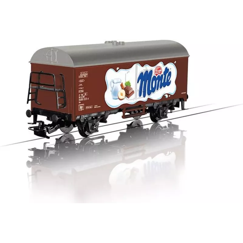 Märklin 44252 HO vėžės Gms 30 uždengtas prekinis vagonas, III epocha, DB, rudas