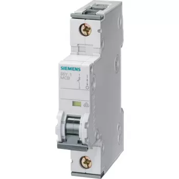 Siemens SENTRON 5SY5 automatinis grandinės pertraukiklis, 1 polių, C, 16 A, 230/400 V AC, 10 kA (5SY5116-7)