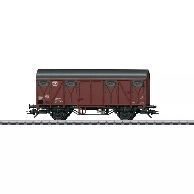 Märklin 44500 H0 uždengtas krovininis vagonas su konduktoriaus platforma, DB, IV epocha