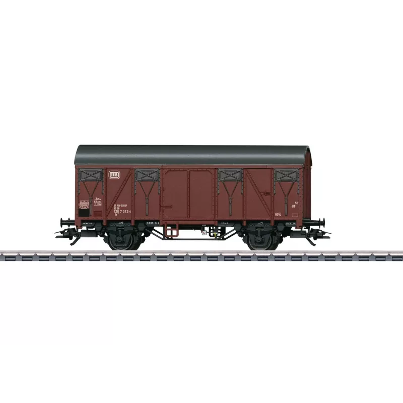 Märklin 44500 H0 uždengtas krovininis vagonas su konduktoriaus platforma, DB, IV epocha