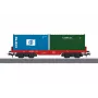 Märklin 44700 H0 dviejų ašių dengtas krovininis vagonas, DB rudas, III–IV epocha, Relex sankabos, 115 mm