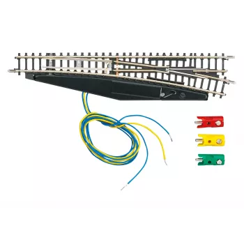 Märklin 8563 elektrinis dešinysis iešmas, Z skalė, Mini-Club, juodas/geltonas