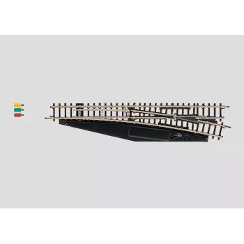 Märklin 8563 elektrinis dešinysis iešmas, Z skalė, Mini-Club, juodas/geltonas