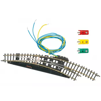 Märklin Z geležinkelio elektromagnetinė kreivoji rodyklė į dešinę - juoda/geltona (8569)