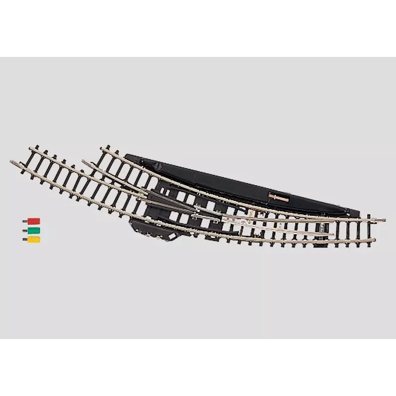 Märklin Z geležinkelio elektromagnetinė kreivoji rodyklė į dešinę - juoda/geltona (8569)