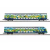 Märklin 87307 Z geležinkelio dviejų aukštų vagonų rinkinys Touristik 2 DB AG (1:220, 2 vagonai)