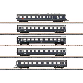 Märklin 087615 Z vėžės vagonų rinkinys „Blauer Enzian“ DB, MHI (3 vagonų keleivinis rinkinys)