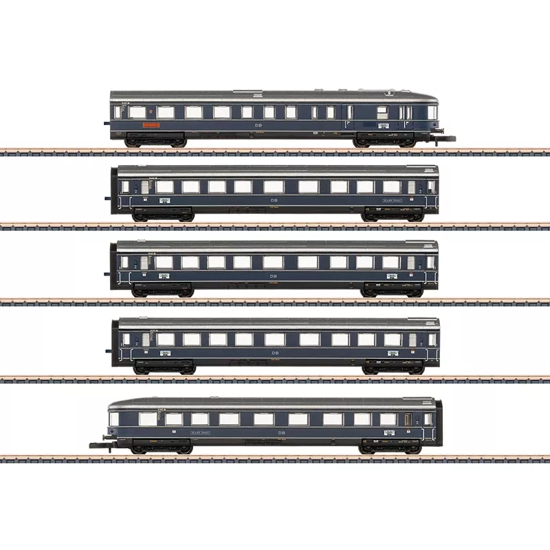 Märklin 087615 Z vėžės vagonų rinkinys „Blauer Enzian“ DB, MHI (3 vagonų keleivinis rinkinys)