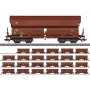 Märklin 000730 H0 24 vienetų rinkinys slenkamojo stogo vagonų Tals 968 DB IV epocha AC