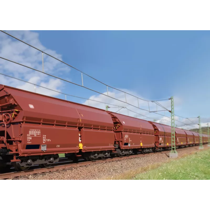Märklin 000730 H0 24 vienetų rinkinys slenkamojo stogo vagonų Tals 968 DB IV epocha AC