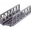 Märklin 07262 gardinio tilto maketas HO mastelio modelių geležinkeliams – pilkos spalvos plastikinis vieno kelio tilto rinkinys, ilgis 360 mm