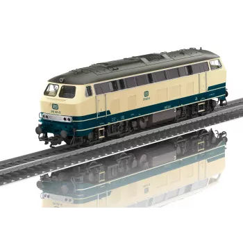 Märklin 39215 H0 klasės 218 dyzelinis lokomotyvas DB vandenyno mėlyna su mfx+ garsu ir LED