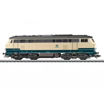 Märklin 39215 H0 klasės 218 dyzelinis lokomotyvas DB vandenyno mėlyna su mfx+ garsu ir LED