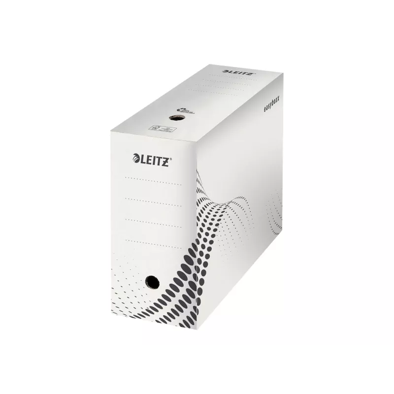 LEITZ easyboxx archyvavimo dėžė balta, 150 mm vidinis plotis, 25 vnt., perdirbtas gofruotasis kartonas