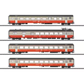 Märklin 42190 H0 4 vagonų rinkinys Swiss Express keleiviniai vagonai SBB
