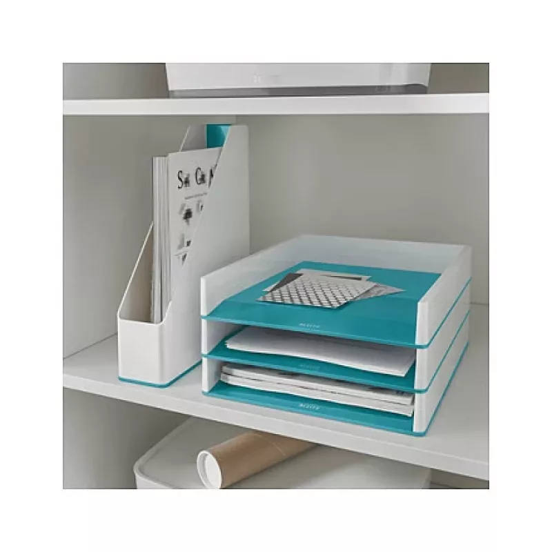 LEITZ WOW Duo Colour dokumentų dėklas A4 ledo mėlynos/baltos spalvos 5361-10-51