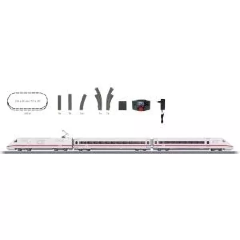 Märklin 29792 ICE 2 skaitmeninis startinis rinkinys H0 AC su Mobile Station 2, 5 dalių traukinys, C-track ovalas, VI epocha