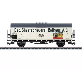 Märklin 046805 H0 AC Rungenwagen Rlmms 580 Deutsche Bundesbahn IV epocha platforminis vagonas su stulpais