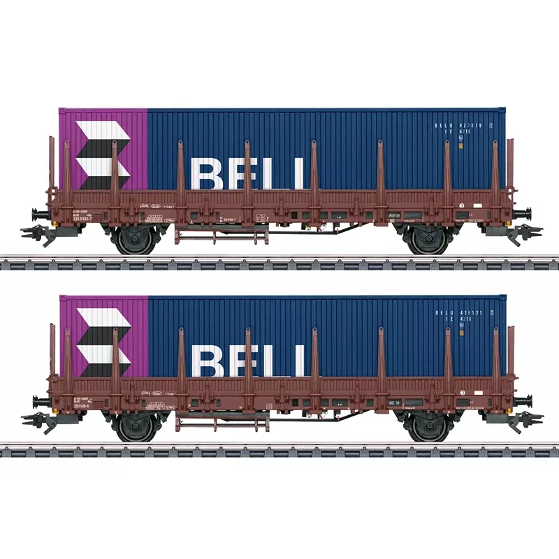 Märklin 046939 H0 uždengtas krovininis vagonas Gms 30 DB III epocha AC