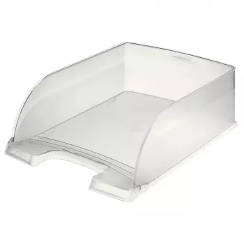 Leitz Plus Jumbo dokumentų dėklas DIN A4, permatomas šerkšno, polistirenas, sukraunamas 5233-00-03