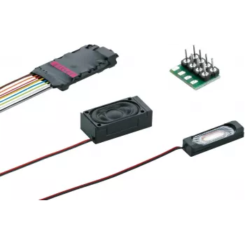 Märklin 60986 mSD/3 dyzelinio lokomotyvo garso dekoderis su laidų rinkiniu