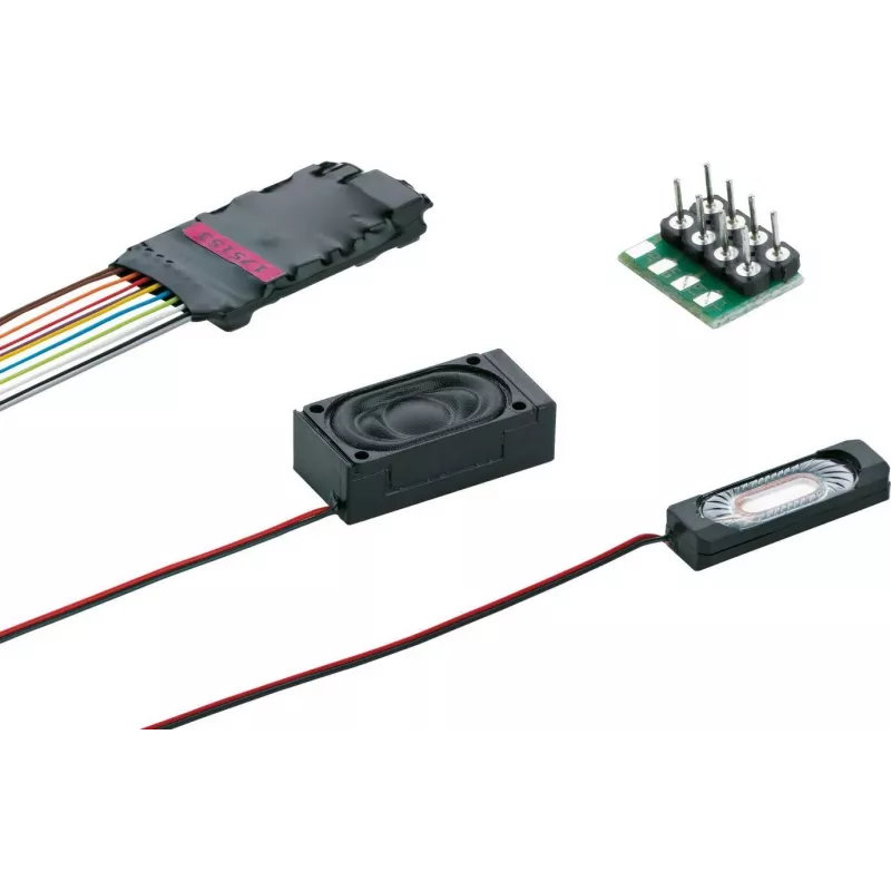 Märklin 60986 mSD/3 dyzelinio lokomotyvo garso dekoderis su laidų rinkiniu