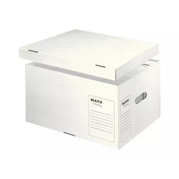 Leitz 61040000 Infinity archyvinė dėžė, balta, 10 vnt., A4/Folio, sukraunama, perdirbtas kartonas