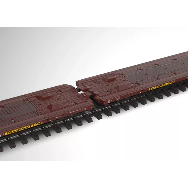 Märklin 47430 H0 platforminiai vagonai Laads 800B pora, Transwaggon GmbH