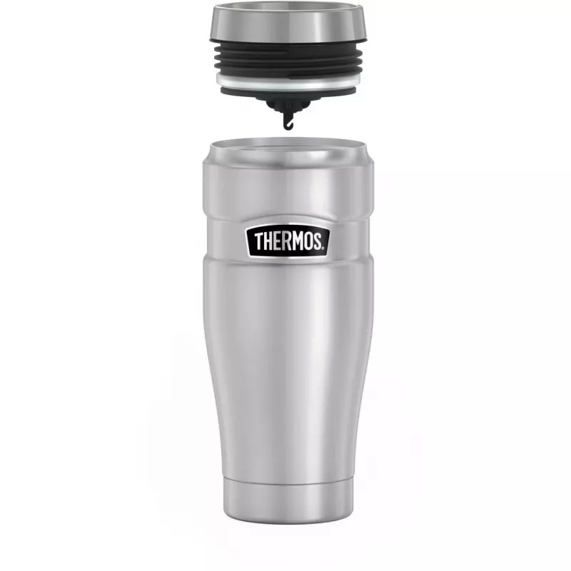 THERMOS Stainless King kelioninis puodelis 470 ml matinis juodas 4002233047