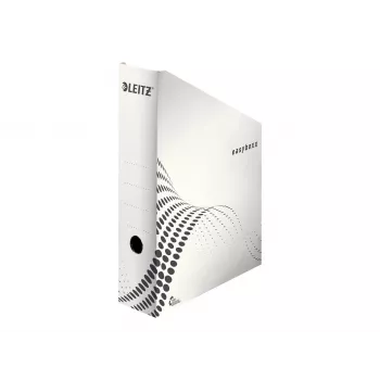 LEITZ easyboxx žurnalų laikiklis A4 baltas, 100% perdirbto gofruoto kartono, automatinis surinkimas – 25 vnt. pakuotė (6140-00-00)